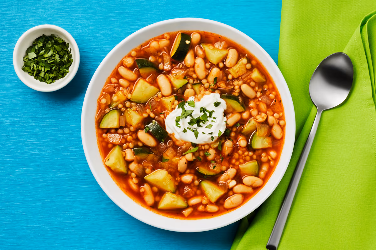 Tomato, White Bean & Couscous Soup