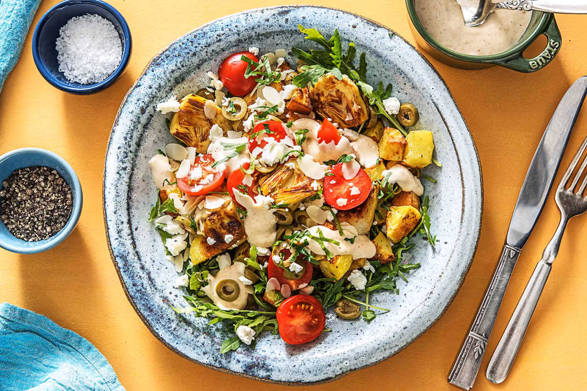 Patatas Bravas and Crispy Artichokes