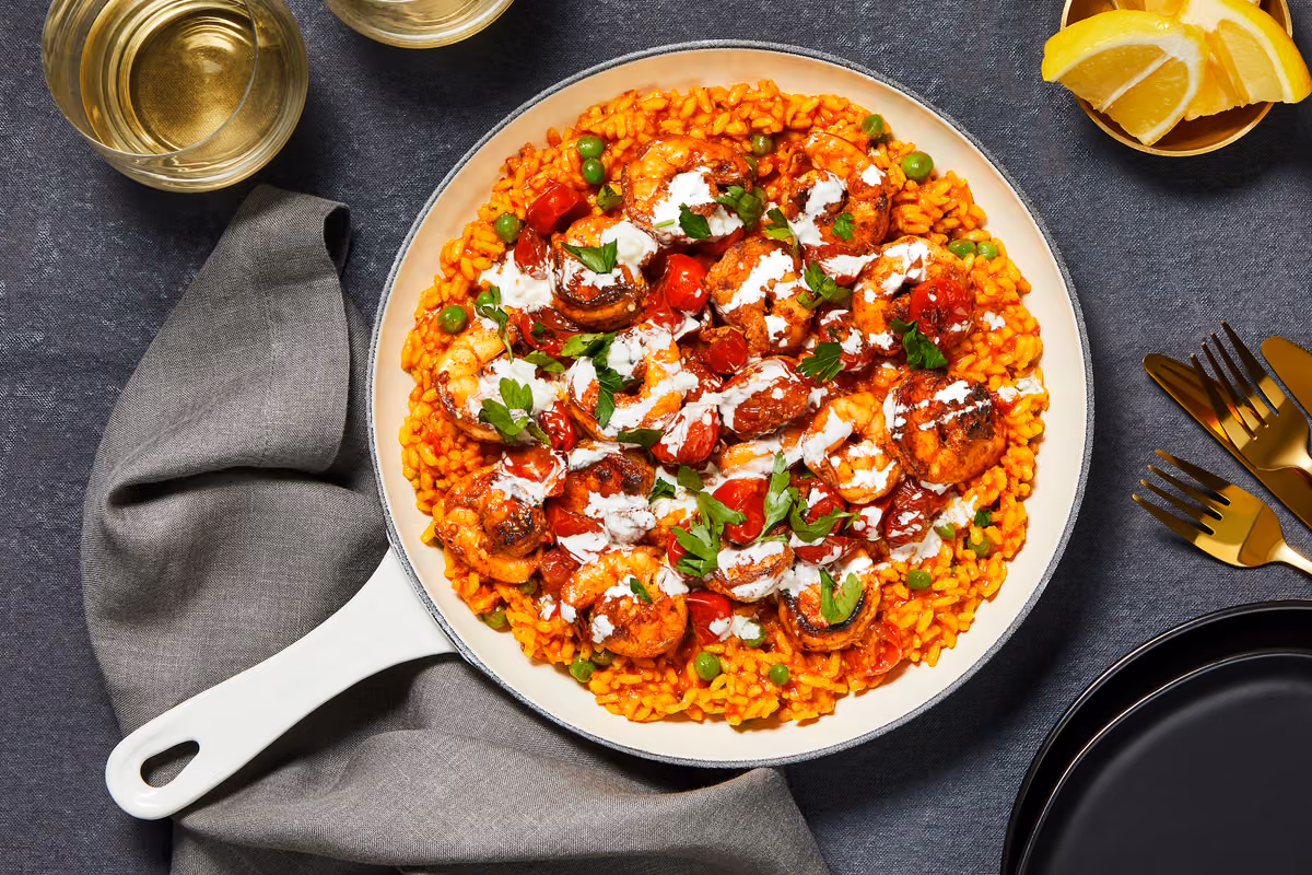 Smoky Spanish Rice with Shrimp