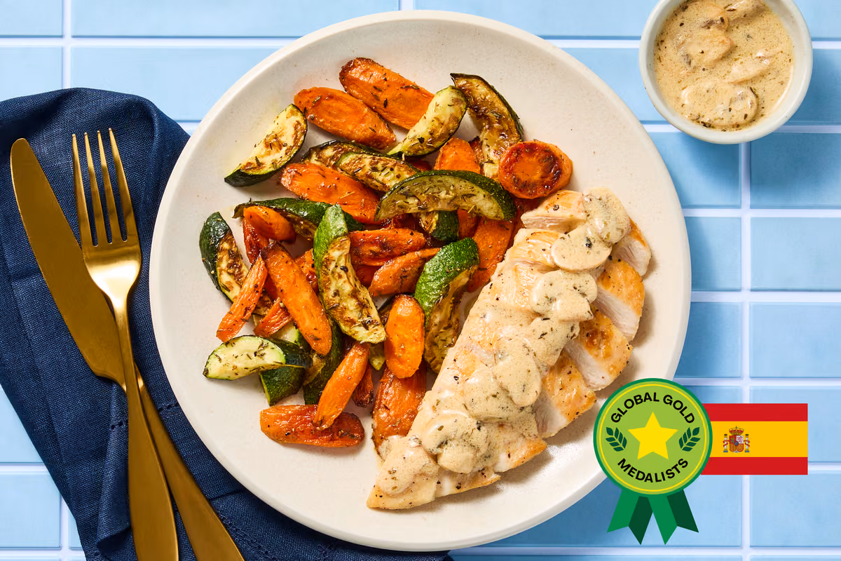 Spain’s Creamy Chicken & Mushrooms