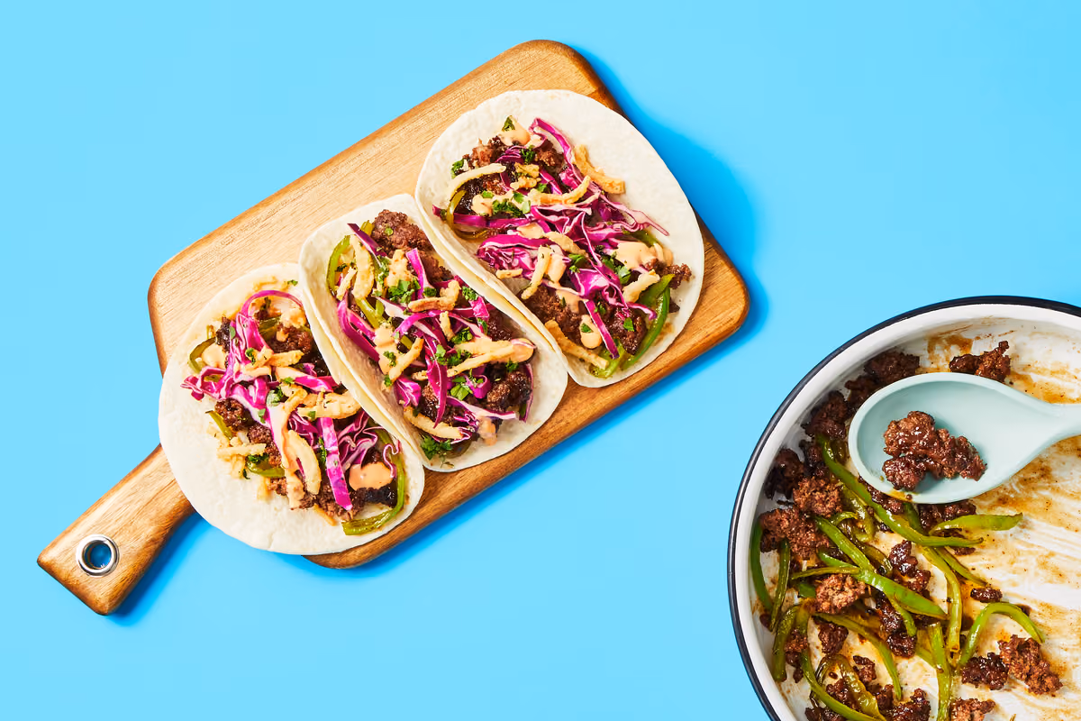 One-Pan Beef Stir-Fry Tacos