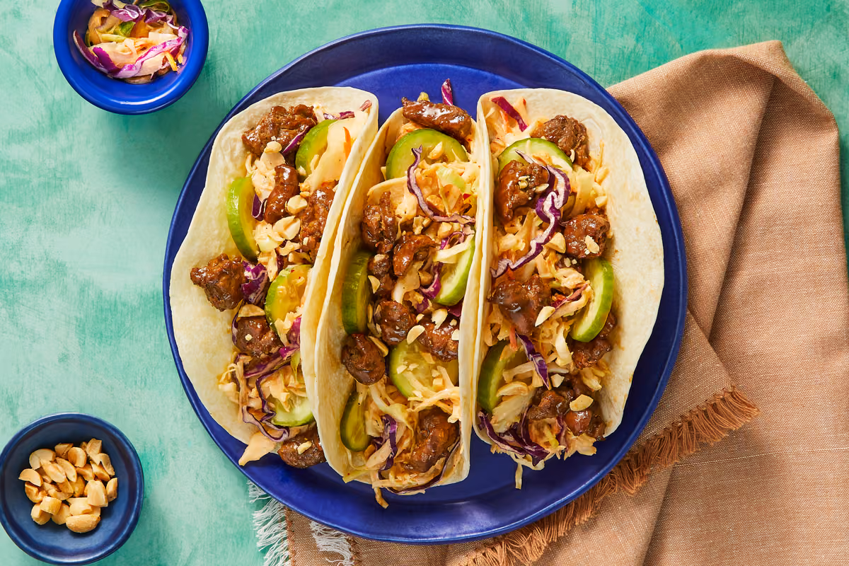 Sweet Soy Glazed Steak Tacos