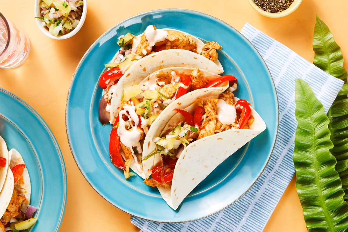 One-Pan Tropical Chicken Tacos