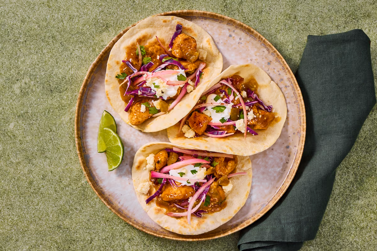 Tomatillo Chicken Verde Tacos