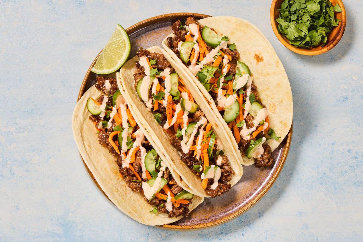 One-Pan Banh-Mi-Style Shrimp Tacos