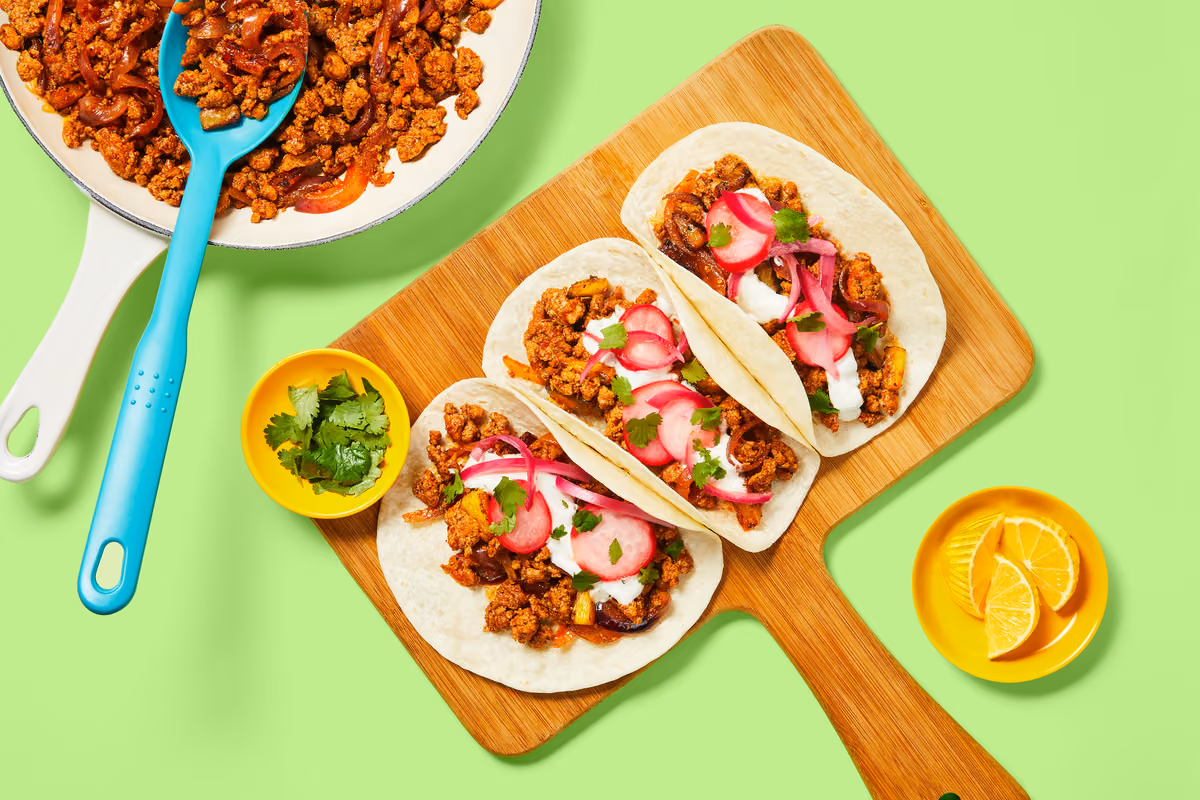 One-Pan Pork & Pineapple Tacos