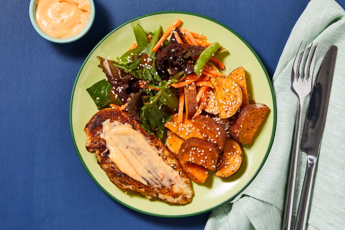 Thai Chili–Glazed Chicken & Sweet Potatoes