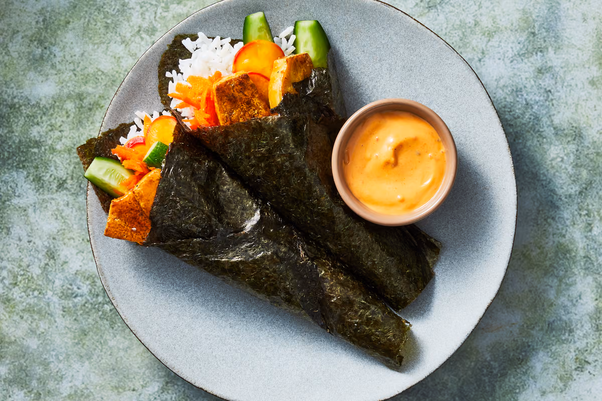 Korean-Style Tofu Hand Rolls