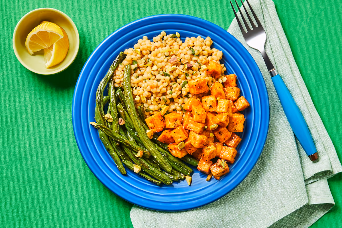 Vegan Harissa Apricot-Glazed Tofu