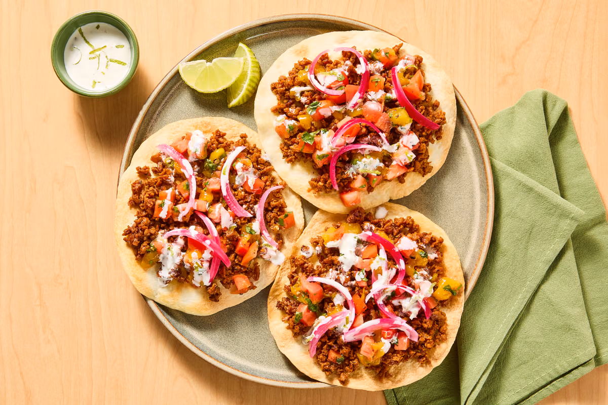 Tex-Mex Plant-Based Protein Tostadas