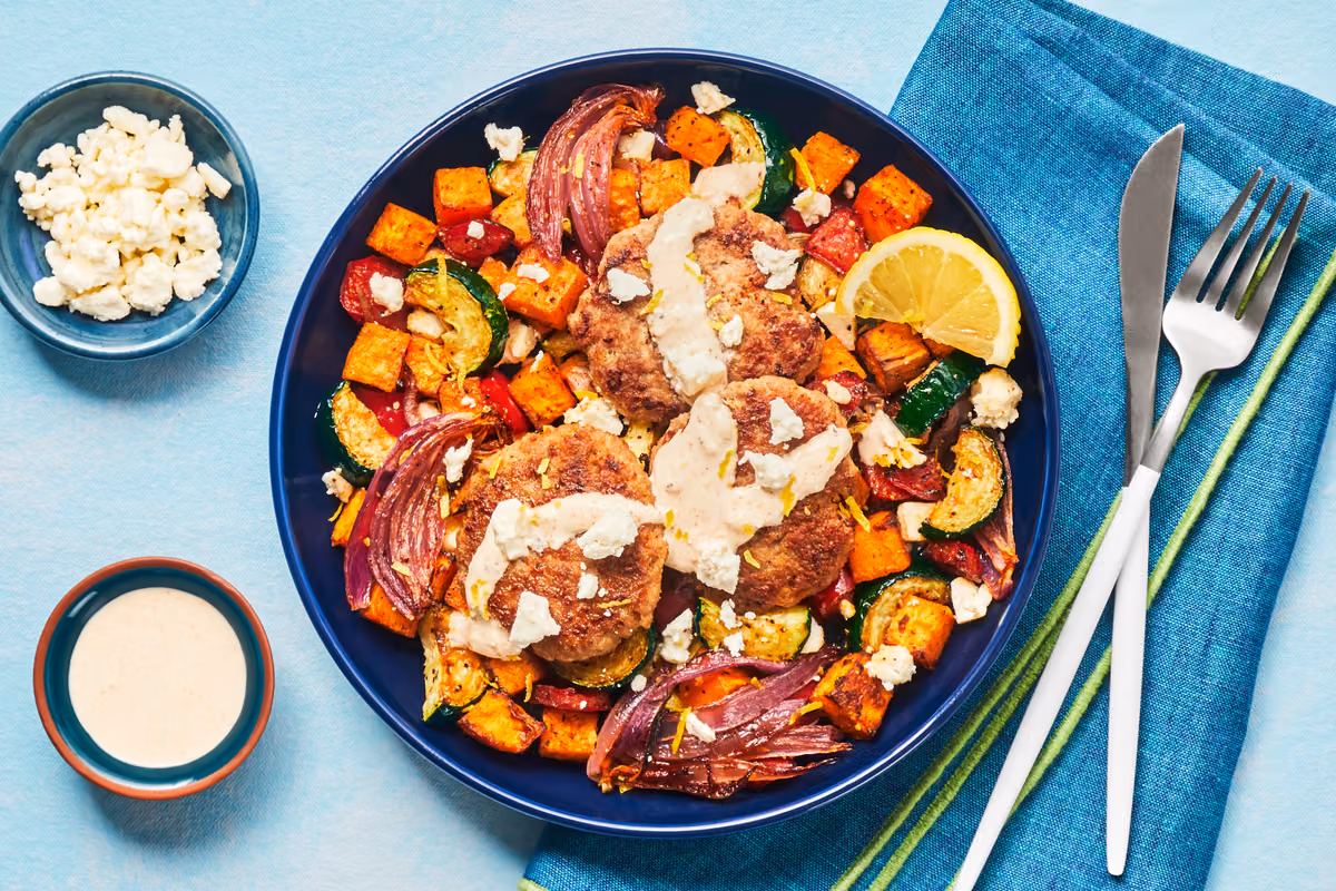 Turkey Patties with Smoky Lemon Crema