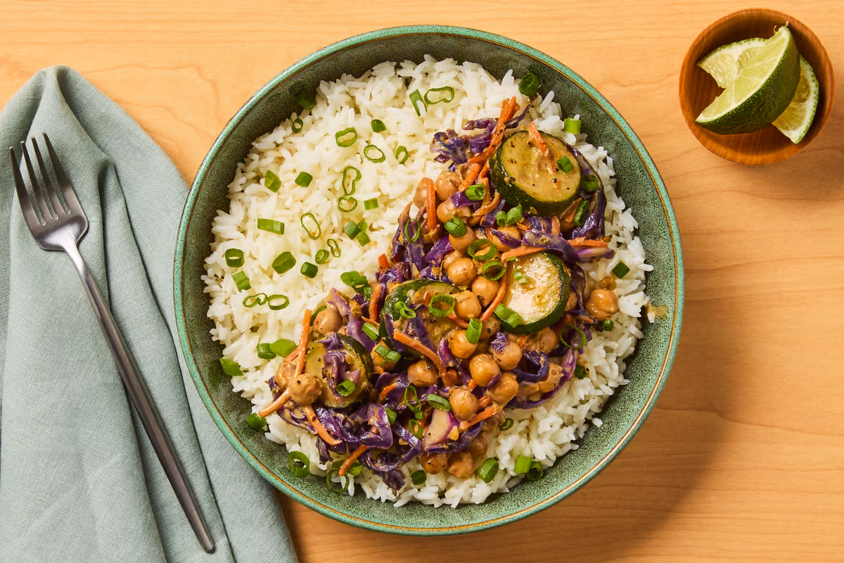 Vegan Thai Green Curry with Chickpeas