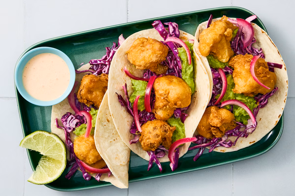 Cantina-Style Fried Cauliflower Tacos