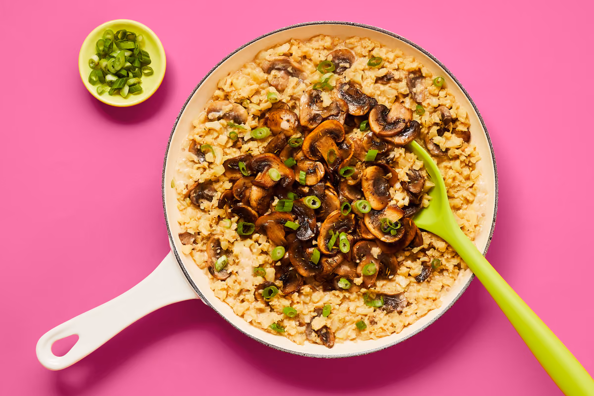 One-Pan Mushroom Cauliflower Risotto