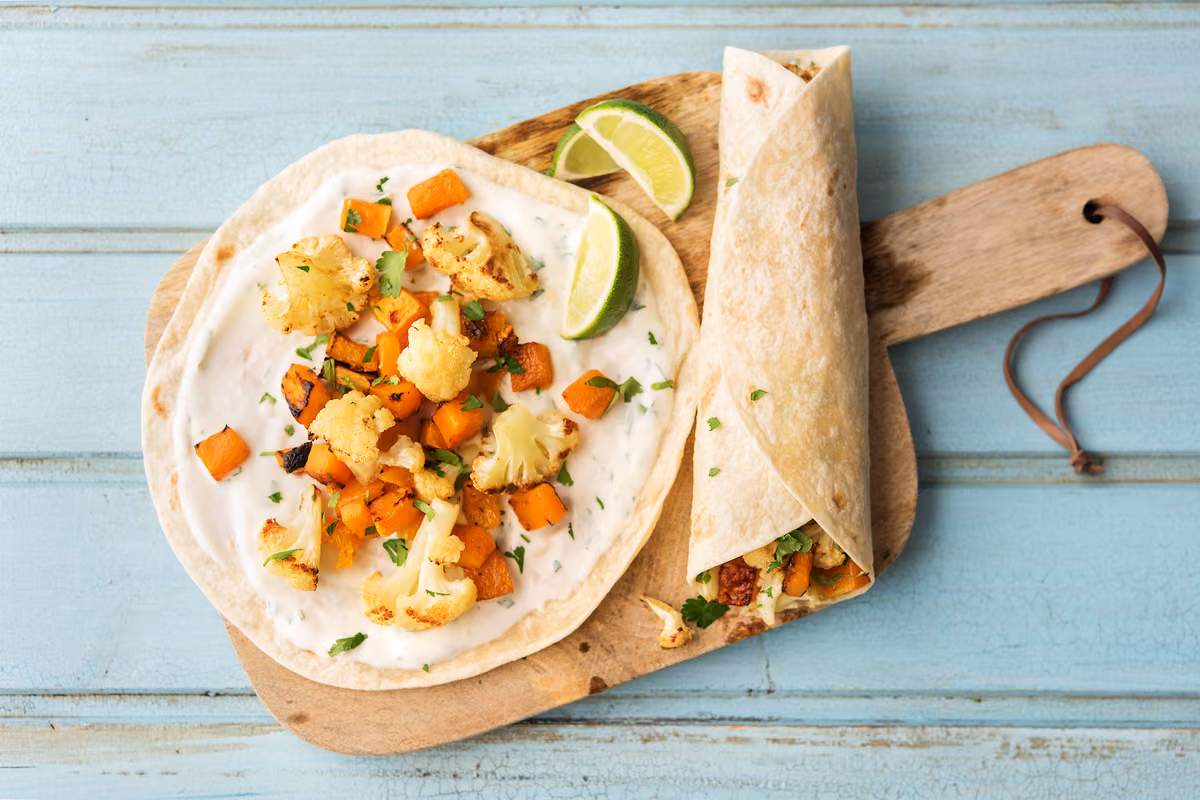 Roasted Cauliflower and Squash Tacos