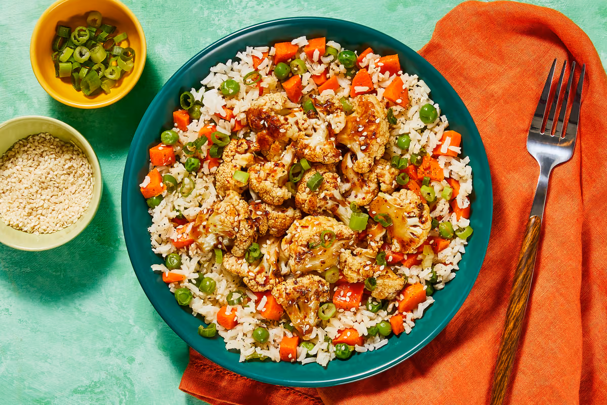 Vegan Hoisin-Glazed Cauliflower Bowls