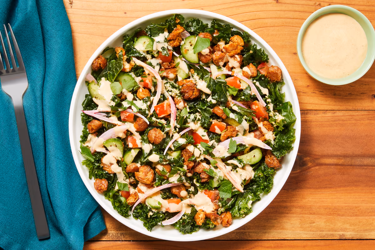 Crispy Chickpea & Kale Salad