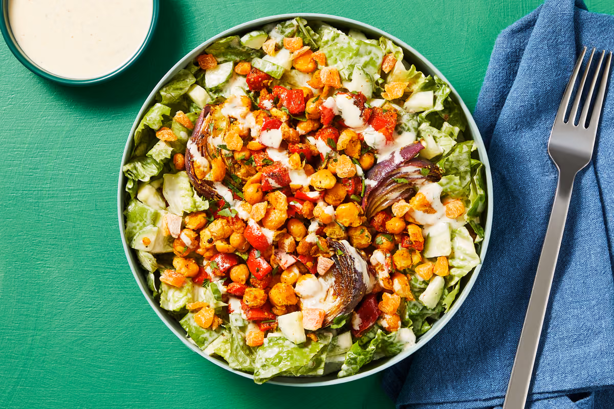 Smashed Chickpea Chopped Salad