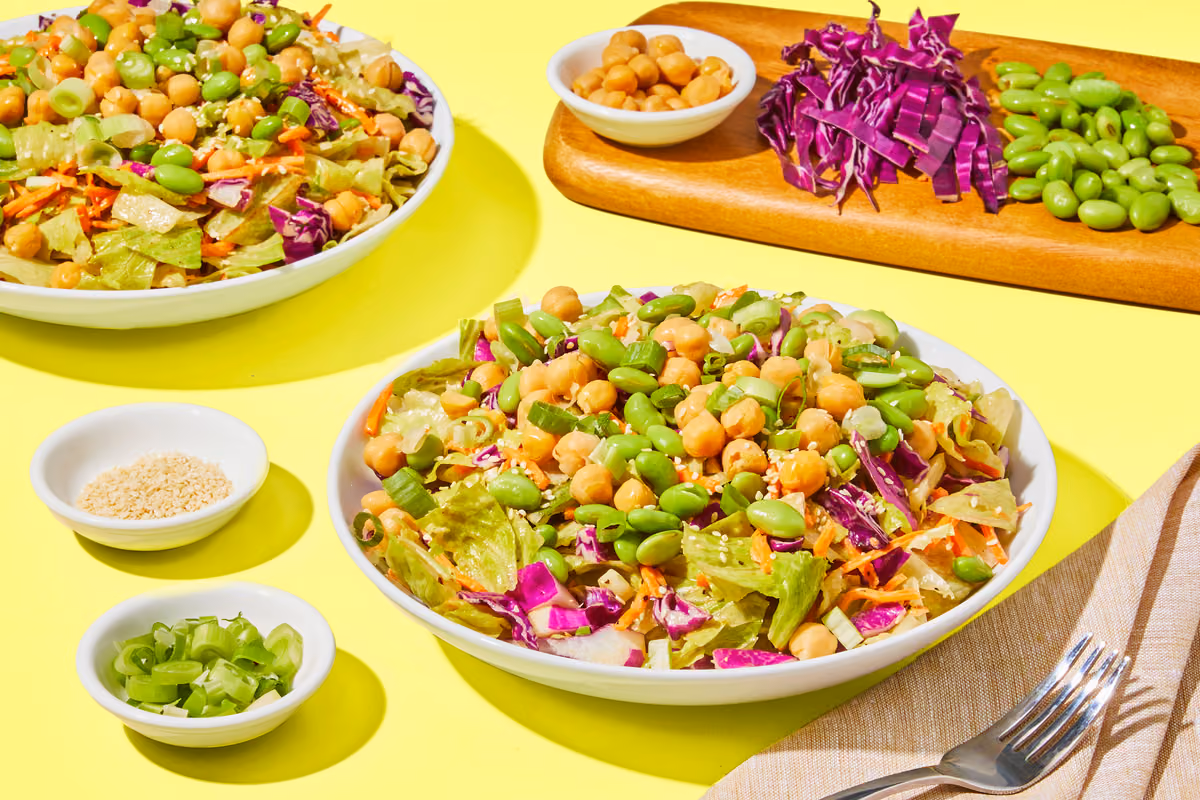Edamame & Chickpea Crunch Salad