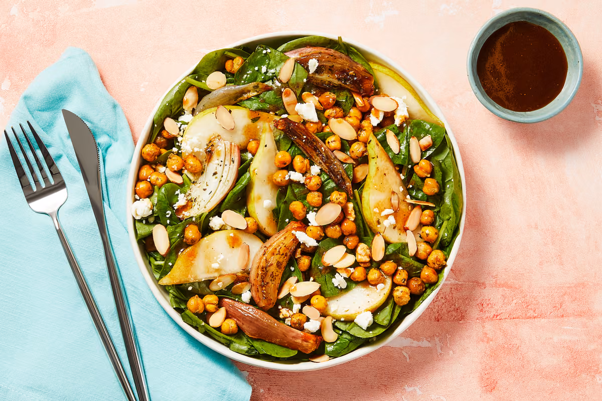Herbed Chickpea & Spinach Salad