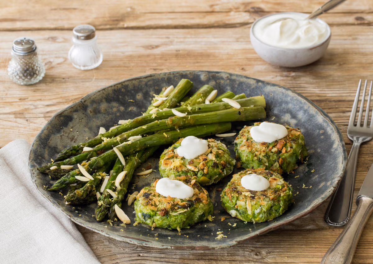 Turmeric-Spiced Pea & Leek Fritters