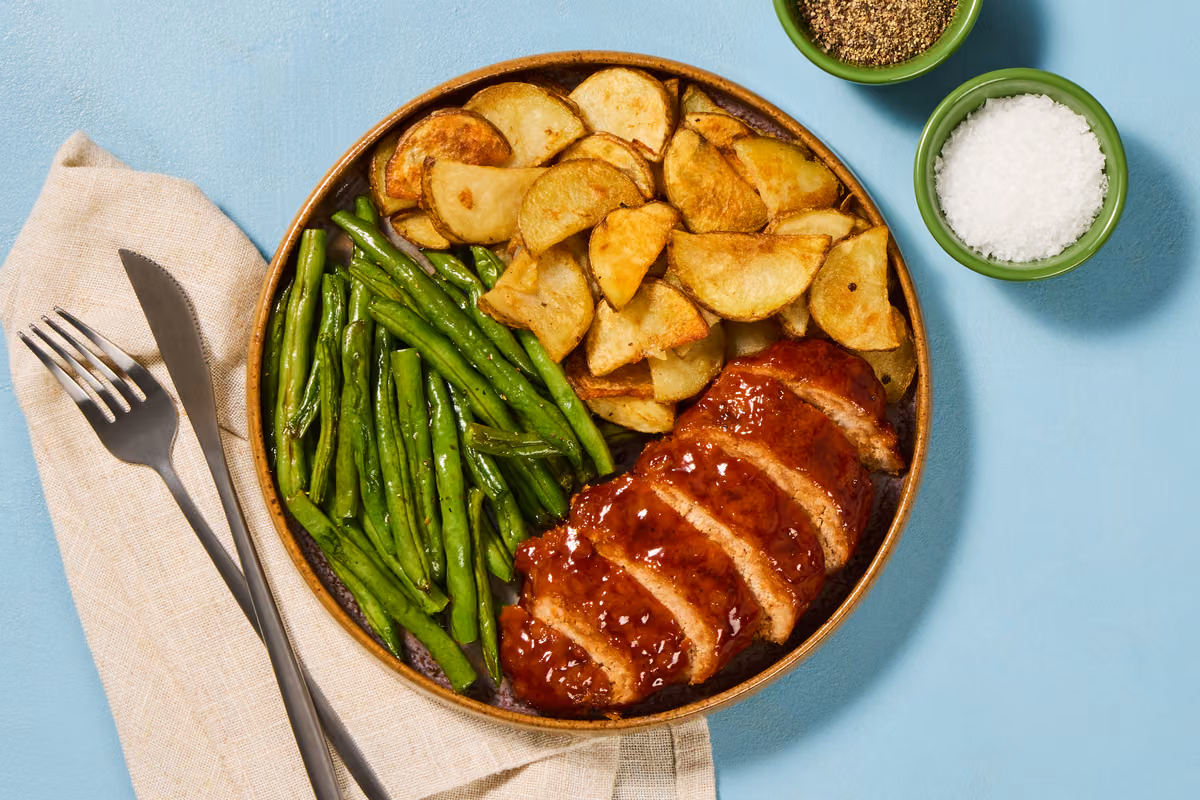 Apricot BBQ-Glazed Turkey Meatloaves