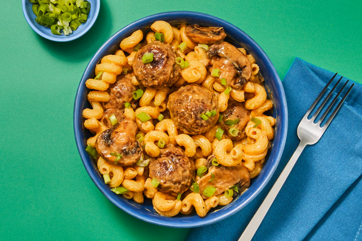 Beef Meatball & Mushroom “Stroganoff”